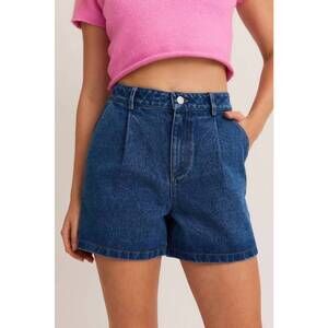 NEW LE LIS alyx pleated denim shorts in blue